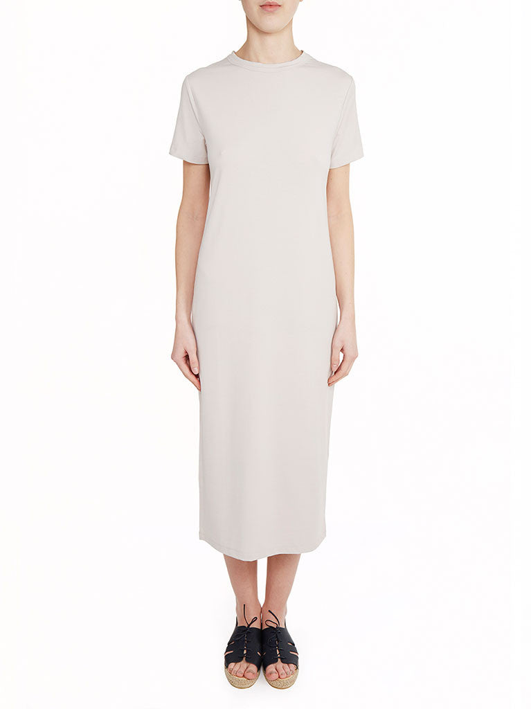 CREW NECK T-SHIRT DRESS | Powder Pink | Image 2