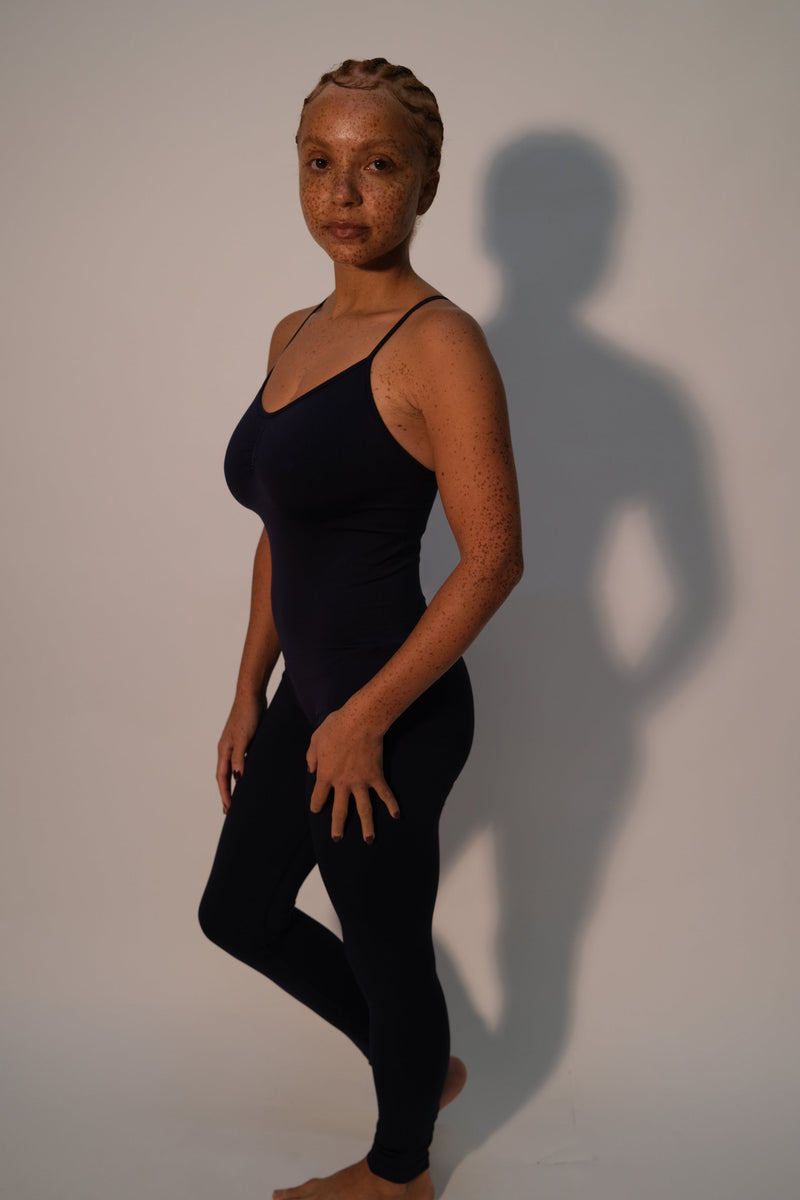 Compression Unitard Full Length BALANCED Black Womens Unitard | Activewear Full Body Compression ...