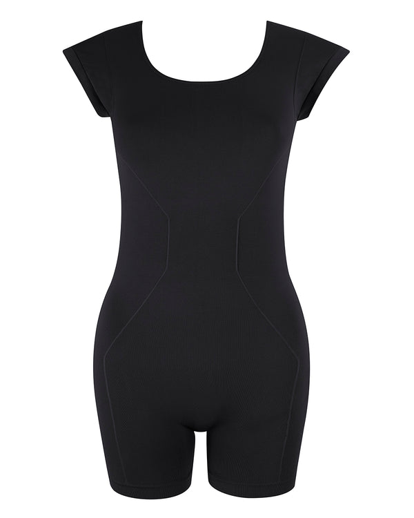  EUPHORIC unitard - Black - PRISM² - Full body compression suit -  Unitard gym wear -  Playsuit for curvy ladies 