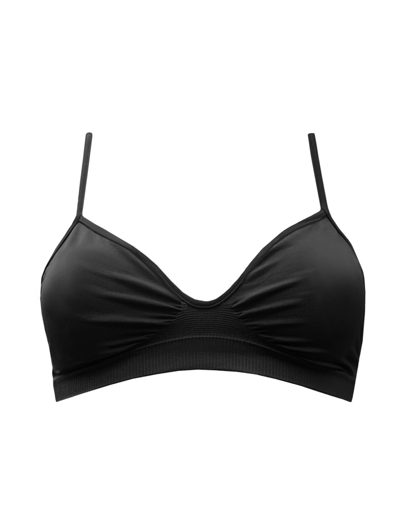 Plain online black bralette