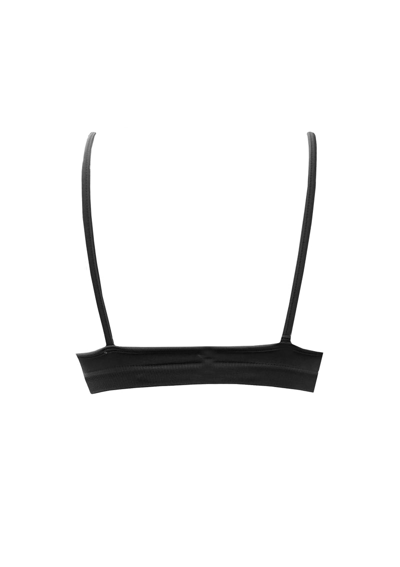 liberated bra top back in black - soft bralette - shaping bralette - comfortable bralette - seamless bra top -  