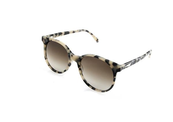 LONDON - Cream Tortoiseshell. The London is a PRISM classic. Easy to wear, round frame, oversized and comfortable, perfect for everyday wear. Unisex and suitable for all faces. Lightweight frames are also available in optical.