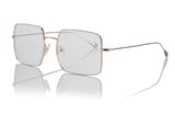 MONTREAL - Rose Gold. This design is a contemporary interpretation of a graphic oversized style, featuring softly squared edges. The lightweight stainless steel frames here are plated in a rose gold finish. They have adjustable silicone nose pads, allowing them to sit comfortably on the face to ensure comfortability with any long wear. 