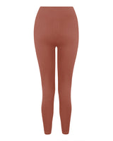 nourish soft high waisted leggings in rusty pink - prism2 london 