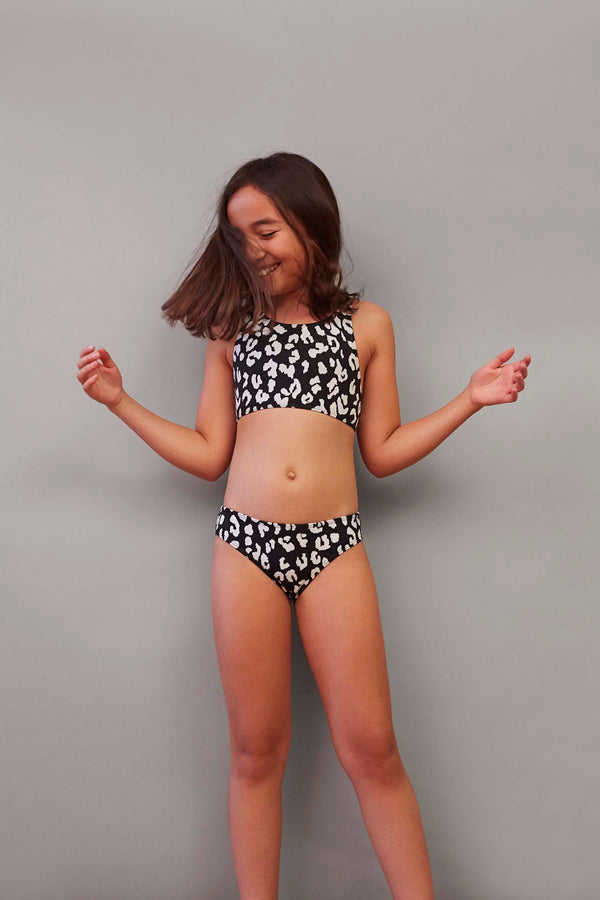 Clothes for Toddler Teenage Girl White Bikini Print Fabric Bathing