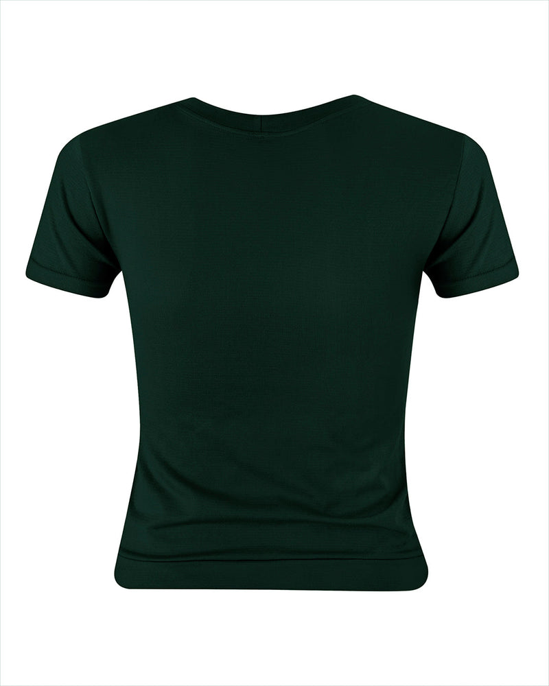 SAPIENT T-Shirt in Dark Green Activewear Compression Vest Plus