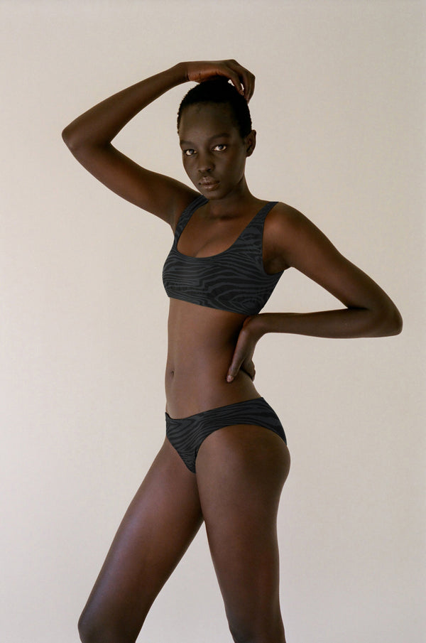SERENE Bikini Bra Top | Zebra Jacquard | Image 2