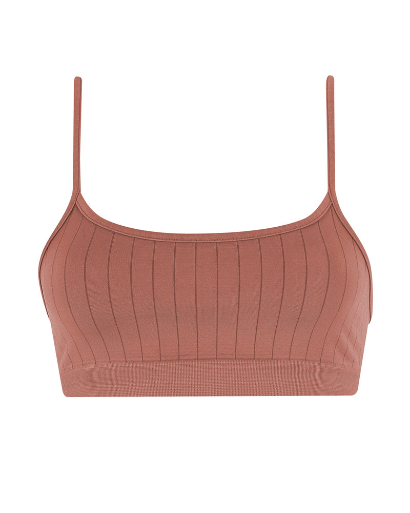 sincere flat ribbed activewear bra top for curvy ladies - prism2 london