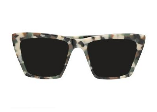 SYDNEY - Camo. The Sydney glasses are an oversized squared shape, the tips are subtly accentuated with a narrow bridge making them perfect for all face sizes.