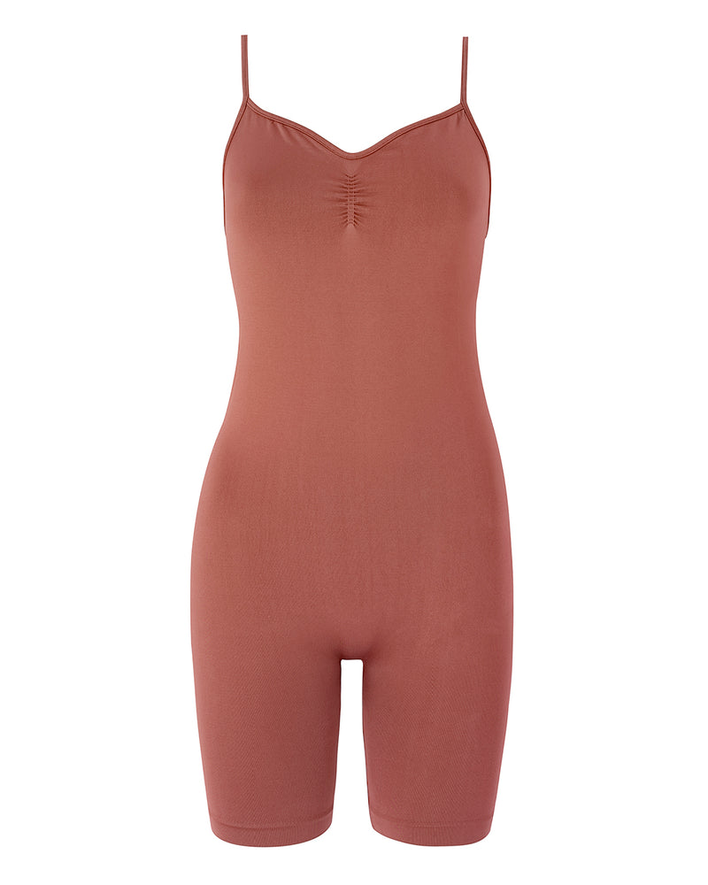 SPIRITED Rusty Pink Playsuit | Chic Sports to Leisure One-Piece ...