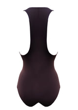 ZEALOUS - One-piece Swimsuit - Chocolate Brown