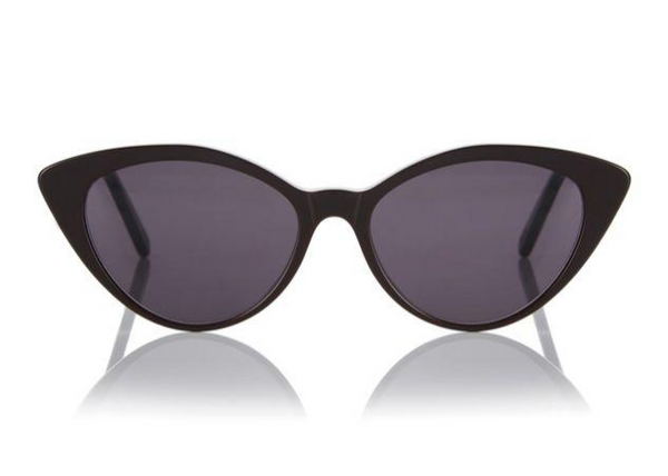 ACCRA - Dark Brown. A modern elegant take on the classic cat-eye with rounded edges and elongated tips. Lightweight medium to small sized style, suitable for all face shapes.