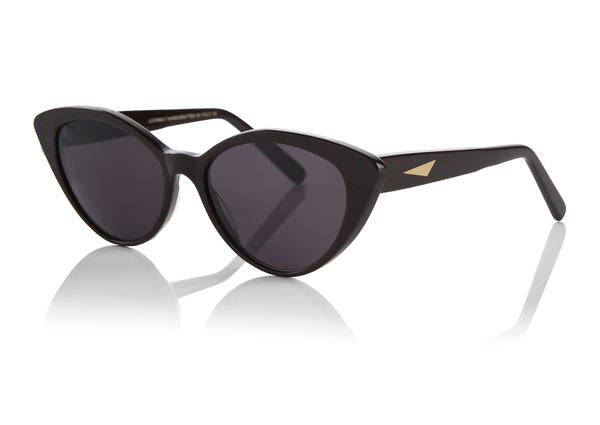 ACCRA - Dark Brown. A modern elegant take on the classic cat-eye with rounded edges and elongated tips. Lightweight medium to small sized style, suitable for all face shapes.
