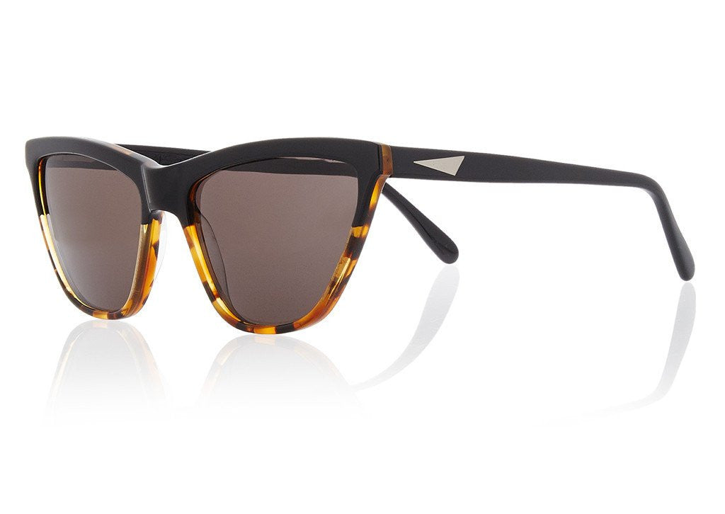 Cairo | Sunglasses | Black & Amber Tortoiseshell – PRISM LONDON
