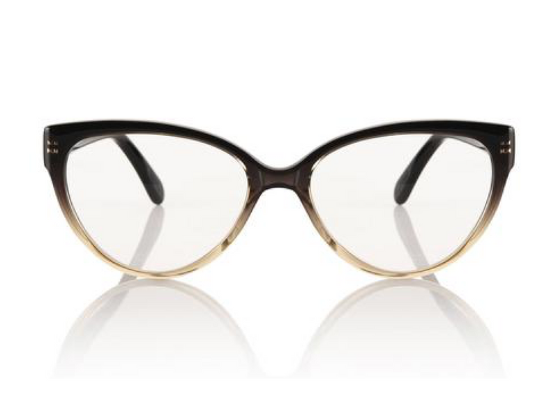 CANNES OPTICAL - Black to Cream. Stylish frames are a smaller take on the Portofino - suitable for smaller faces. Also available in sunglasses. 