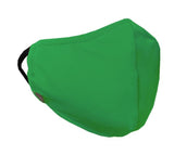 KIDS MASK - Neon Green. Masks handmade in Italy using excess swimwear material, for sustainability. All fabric is breathable and water resistant. Every mask has its own unique design and fabric. Protect yourself, your loved ones, and the environment. This fabric is a lightweight, traditional swim fabric.
