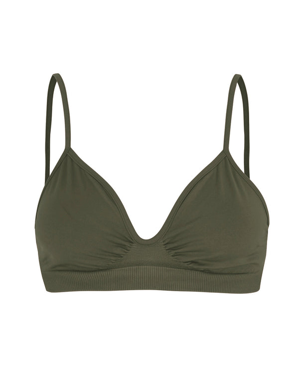 LIBERATED Bikini Bra Top | Olive | Image 1