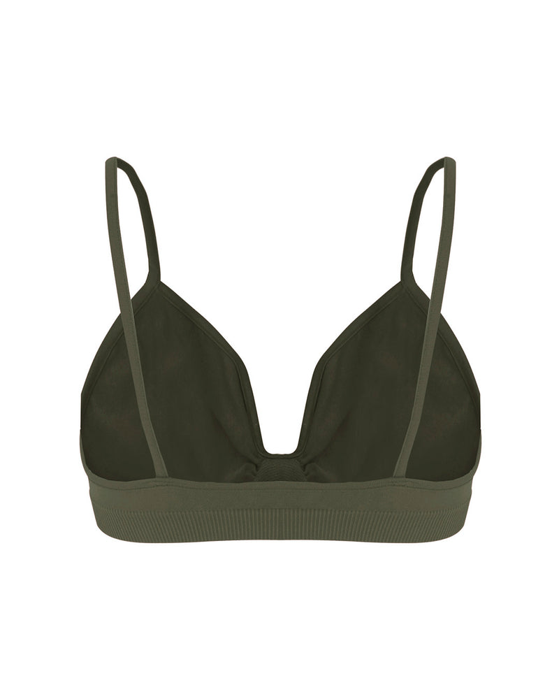 LIBERATED Bikini Bra Top | Olive | Image 4