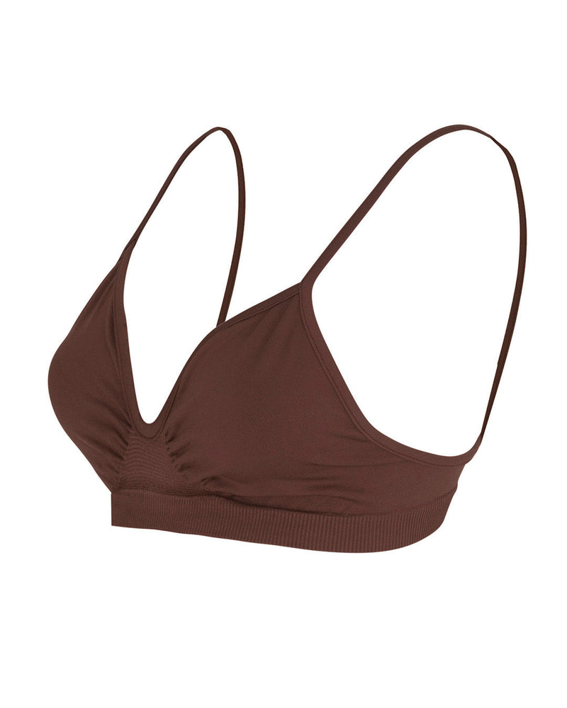 liberated bra top in maroon -  brown top - supportive bra top - Bralette for big bust - Bralette for pregnancy - Supportive bra top - seamless bralette - plus size women bralette -  curvy women bra - PRISM²