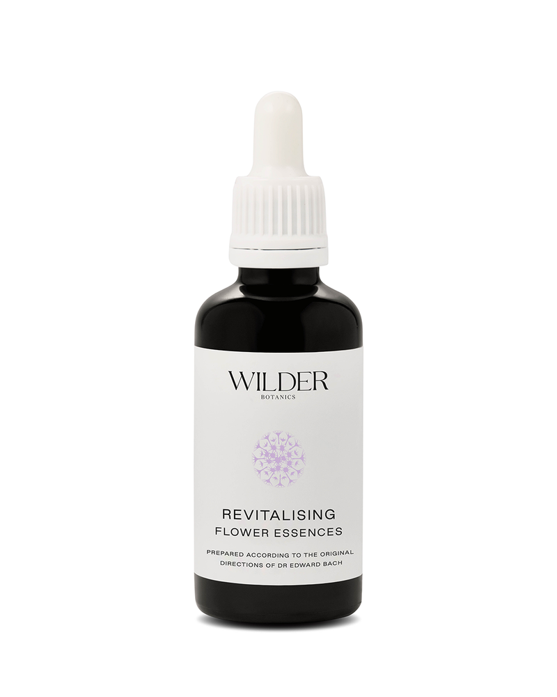 Wilder Botanics Revitalising - Flower Essences helps support body after long effort and prolonged work. good for when feeling: over extended mentally and physically and overwhelmed. this tincture provides more clarity, renewed energy, and vitality. 