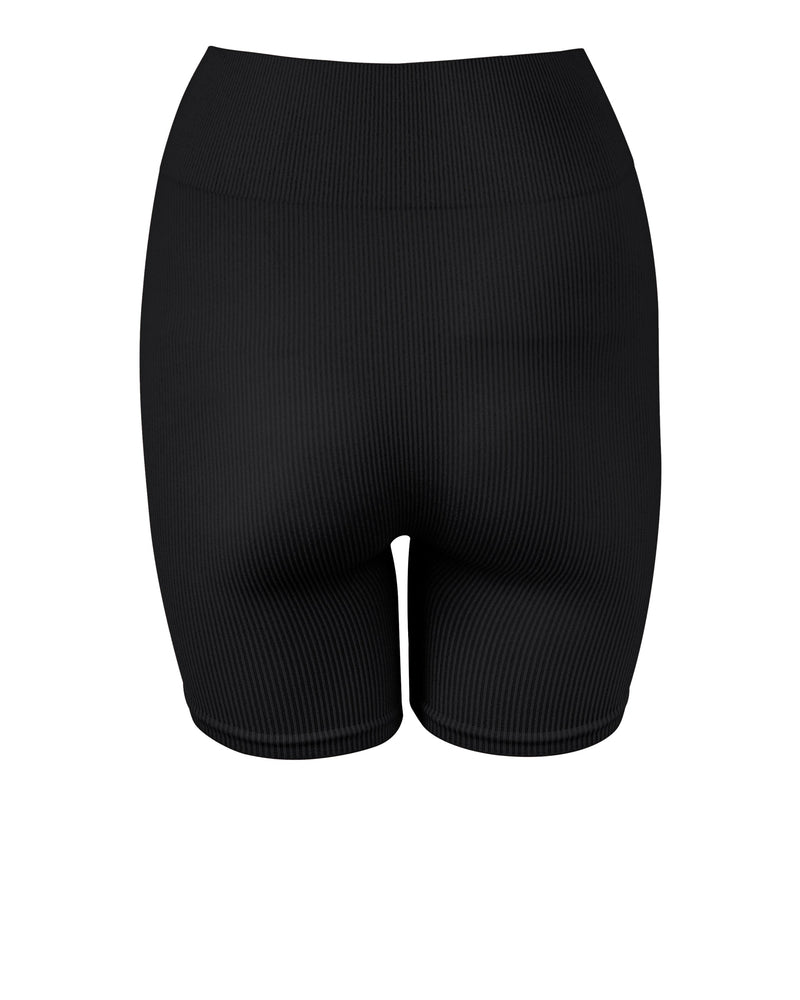 RIBBED COMPOSED - Shorts - Black