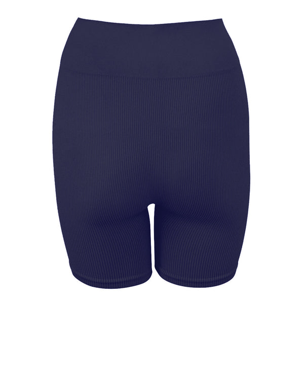 RIBBED COMPOSED Shorts | Navy