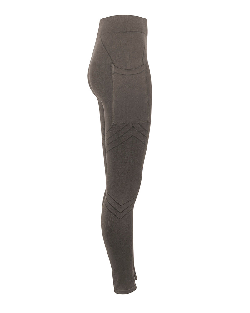 vibrant leggings in muddy grey - leggings for exercise - most flattering gym leggings - Workout leggings for women - Gym leggings - Plus size gym leggings - curvy ladies leggings - PRISM² 
